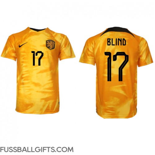 Niederlande Daley Blind #17 Fußballbekleidung Heimtrikot WM 2022 Kurzarm